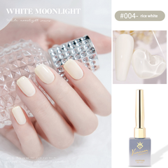 Milky white-Solid Nail Polish gel, Gel Polish Bright  UV Gel Nail Polish Enamel Lacquer Glitter Velvet Nail Art Varnish