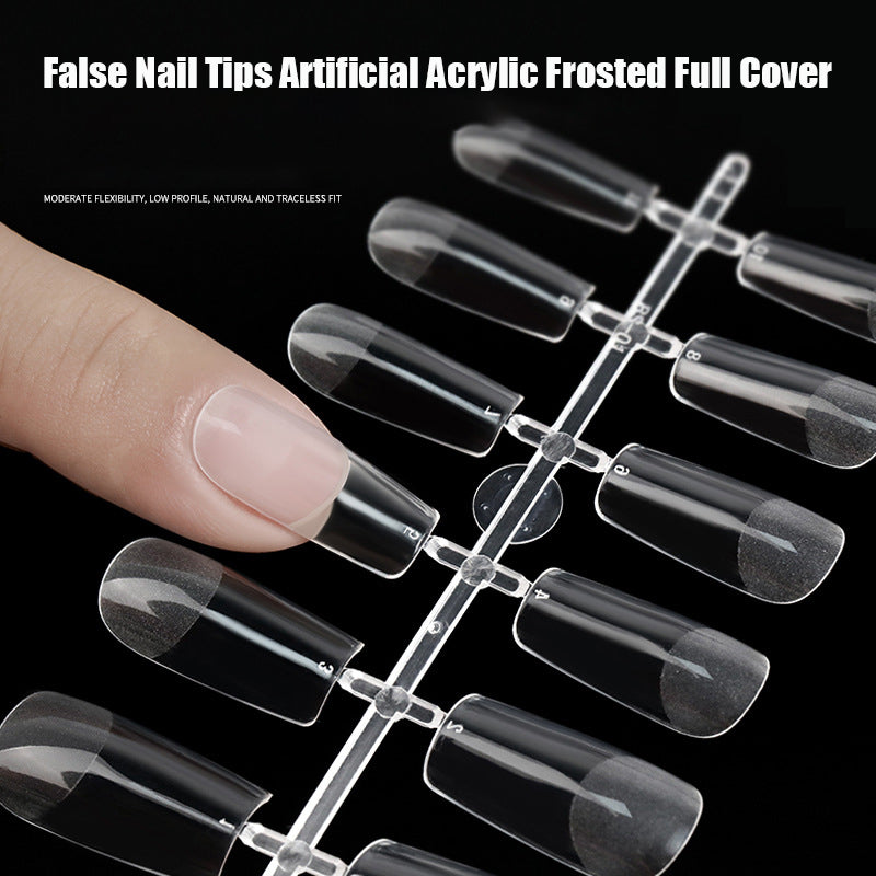 240pcs/Bag False Nail Tips Artificial Acrylic Frosted Full Cover
