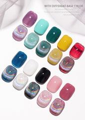 All-purpose rainbow - cat eye solid nail gel, can apply with any base colour