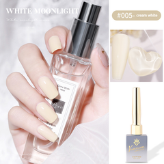 Milky white-Solid Nail Polish gel, Gel Polish Bright  UV Gel Nail Polish Enamel Lacquer Glitter Velvet Nail Art Varnish