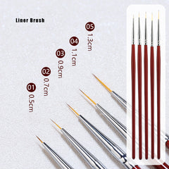 Painting Drawing Pen 1 Pcs/Set Acrylic French Stripe Line Liner Brush