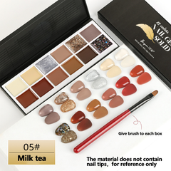 New updated 12-colors set Solid cream Nail polish gel.Nail Polish UV LED Nail Art Kit Salon DIY Home Gift For Women