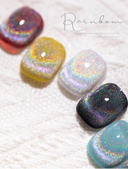 All-purpose rainbow - cat eye solid nail gel, can apply with any base colour