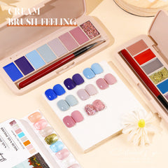 8-colors set Solid cream nail gel