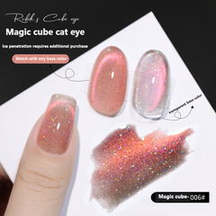 Magic Cube Cat Eyes-Magnetic Glitter Solid Nail Polish gel