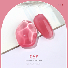 2023 new summer transparent grapefruit red nail polish light therapy red series