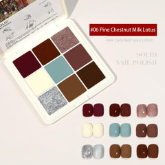 【Winter series】 9-colors set Solid cream Nail polish gel