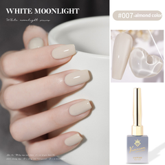 Milky white-Solid Nail Polish gel, Gel Polish Bright  UV Gel Nail Polish Enamel Lacquer Glitter Velvet Nail Art Varnish