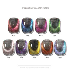 Dynamic Dreak Auger- Cat Eye Magnetic Glitter Solid Nail Polish gel