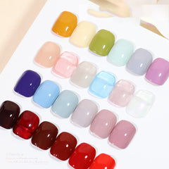 8-colors set Solid cream nail gel