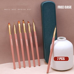 Nail Brush Painting Drawing Pen 7Pcs/Set with Free pencase