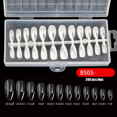 240pcs/Bag False Nail Tips Artificial Acrylic Frosted Full Cover