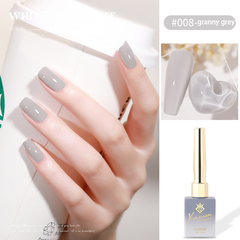 Milky white-Solid Nail Polish gel, Gel Polish Bright  UV Gel Nail Polish Enamel Lacquer Glitter Velvet Nail Art Varnish