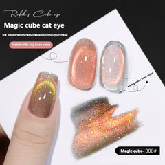 Magic Cube Cat Eyes-Magnetic Glitter Solid Nail Polish gel