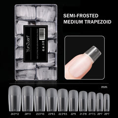 504 pcs/Bag Dull polish False Nail Tips Artificial Acrylic Frosted Full Cover