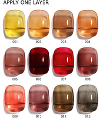 Amber series solid nail gel, 12 Colors Popular Neutral Nude Solid Gel Polish