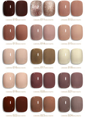 Caramel Macchiato Series solid nail gel, 36 Colors Popular Neutral Nude Solid Gel Polish