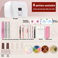 4 colors solid nail gel Beginer set Kit