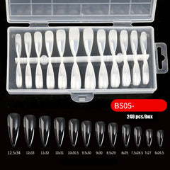 240pcs/Bag False Nail Tips Artificial Acrylic Frosted Full Cover