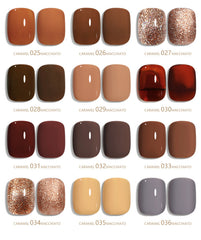 Caramel Macchiato Series solid nail gel, 36 Colors Popular Neutral Nude Solid Gel Polish