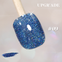 New Upgraded Glitter Series -  Glitter Solid Nail Polish.Gel Polish Bright Glitter UV Gel Nail Polish Art Varnish - Glitter Star