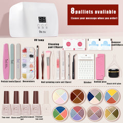 4 colors solid nail gel Beginer set Kit