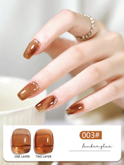 Amber series solid nail gel, 12 Colors Popular Neutral Nude Solid Gel Polish