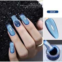 Magic River Nebula Series - Cat Eye Magnetic Glitter Solid Nail Polish gel