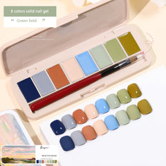 8-colors set Solid cream nail gel