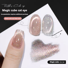 Magic Cube Cat Eyes-Magnetic Glitter Solid Nail Polish gel