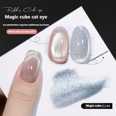 Magic Cube Cat Eyes-Magnetic Glitter Solid Nail Polish gel