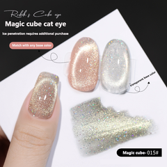 Magic Cube Cat Eyes-Magnetic Glitter Solid Nail Polish gel