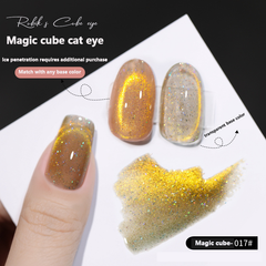 Magic Cube Cat Eyes-Magnetic Glitter Solid Nail Polish gel