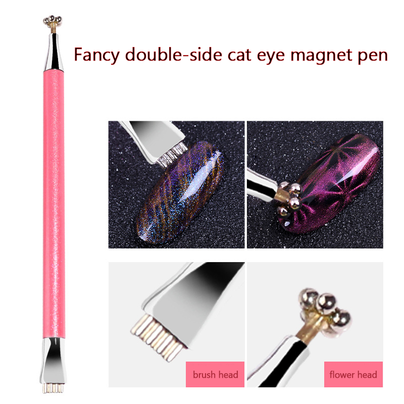 Fancy double-side cat eye magnet pen/Flower/Cat's paw