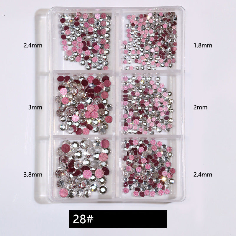 12Grids/Set Colorful Crystal 2mm 3mm Nail Art Rhinestones Acrylic