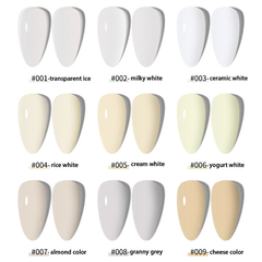 Milky white-Solid Nail Polish gel, Gel Polish Bright  UV Gel Nail Polish Enamel Lacquer Glitter Velvet Nail Art Varnish