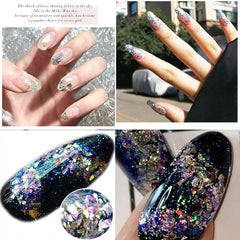 Starry fragments - Gradient Iridescent Nail Powder Glitter Sequins Flakes