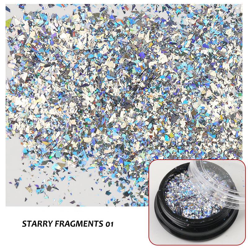 Starry fragments - Gradient Iridescent Nail Powder Glitter Sequins