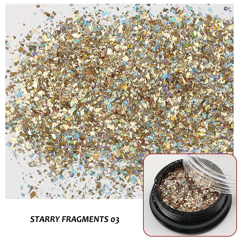 Starry fragments - Gradient Iridescent Nail Powder Glitter Sequins Fla –  Dajunails