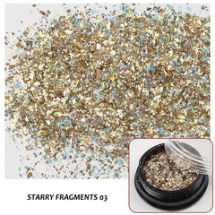 Starry fragments - Gradient Iridescent Nail Powder Glitter Sequins Flakes