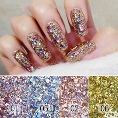 Starry fragments - Gradient Iridescent Nail Powder Glitter Sequins Flakes