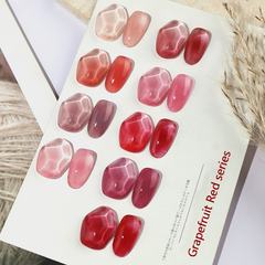 2023 new summer transparent grapefruit red nail polish light therapy red series