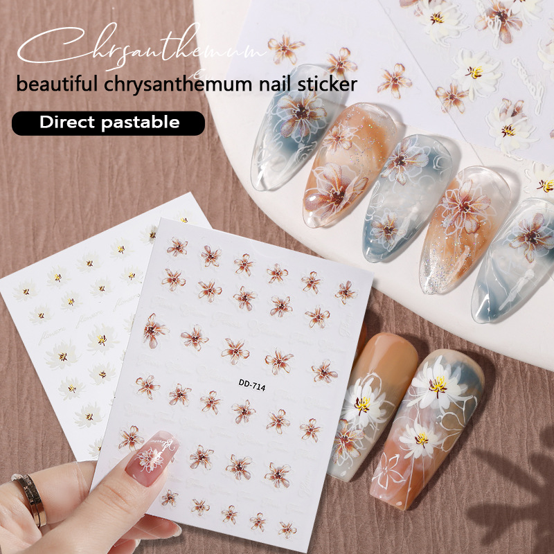 Chrysanthemum Nail Sticker Beauty Daily Decals